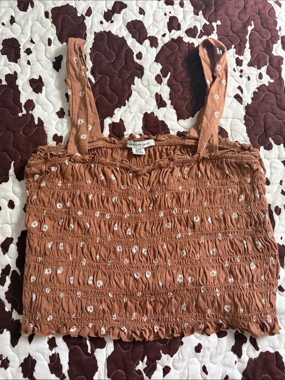 American Eagle brown floral tank top